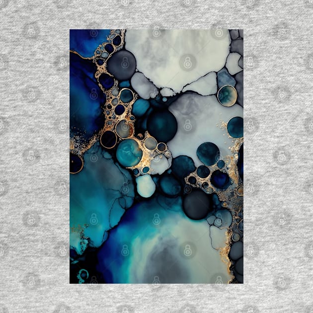 Blue Temptation  - Abstract Alcohol Ink Resin Art by inkvestor